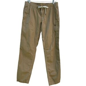 Vuori Pants Mens Large Khaki Ripstop Elastic Waist hiking